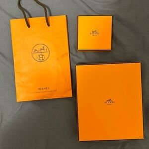 Hermes boxes and shopping bag - empty